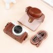 Sony ZV-1F/ZV1M2 Camera PU Leather Case Bag with Strap - Coffee - 2