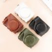 Sony ZV-1F/ZV1M2 Camera PU Leather Case Bag with Strap - Coffee - 3
