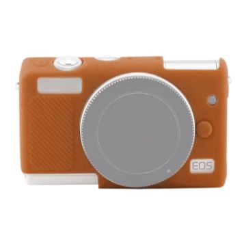 Canon EOS M200 Soft Silicone Protective Case - Brown Cover - 1