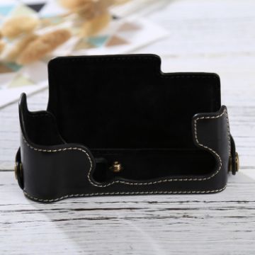 FUJIFILM X-E3 Black PU Leather Camera Half Case Base 1/4" Thread - 1