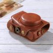 Canon PowerShot G7 X Mark II Brown PU Leather Camera Case with Strap - 5