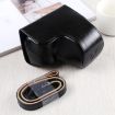 Sony A6400 Full Body Camera PU Leather Case Bag with Strap - Black - 1