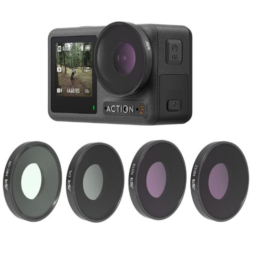 JSR 4 in 1 UV CPL ND16 ND32 Lens Filter for DJI Osmo Action 3 Camera - 1