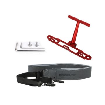 DJI RC 2/1 Controller Handle Waist Support Mount with Neck Strap (Red) - 1