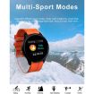 B7 0.96" Smart Watch - Sleep, Heart Rate & Blood Pressure Monitor (Orange) - 6