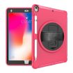 iPad Pro 10.5" 360 Rotating Protective Cover with Holder & Strap, Rose Red - 3