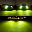 9006 Car Fog Lights 24LEDs SMD-3030 White/Lime DC12-24V 10.5W 2PCS - 9