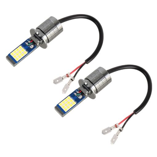 H3 2 PCS DC12-24V Car Fog Lights 24LEDs SMD-3030 White Light - 1