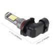 9006 Car Fog Lights 24LEDs SMD-3030 White & Lime, DC12-24V 8.6W, 2PCS - 3
