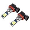 H11/H8 Car Fog Lights 2PCS 24LEDs SMD-3030 White/Lime DC12-24V 8.6W - 1
