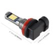 H11/H8 Car Fog Lights 2PCS 24LEDs SMD-3030 DC12-24V 8.6W Gold Light - 3