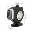 Portable 12V Car Dashboard Heater & Defroster - Black Winter Essential - 2