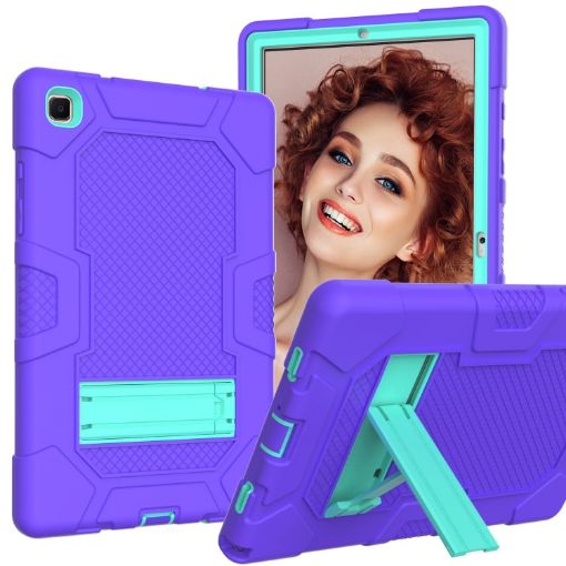 Shockproof Case for Samsung Galaxy Tab A7 10.4 (2020) - Purple Mint Green - 1