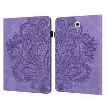 Samsung Galaxy Tab S2 9.7 T815 Peacock Pattern Flip Leather Case Purple - 1