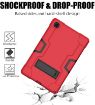 Samsung Galaxy Tab A7 10.4 (2020) Shockproof Case with Holder - Red/Black - 5