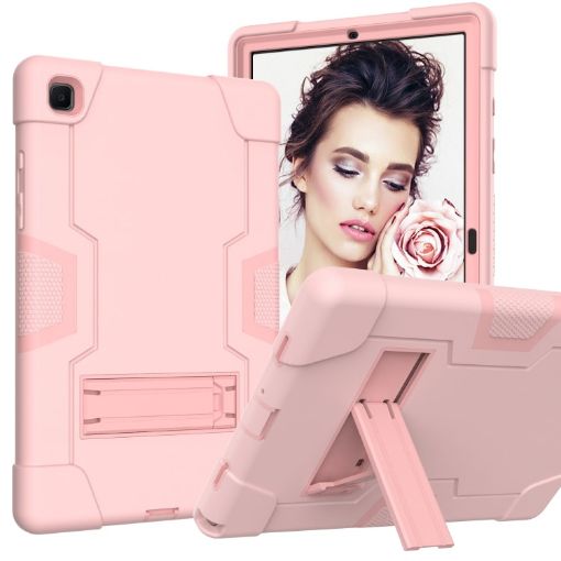 Samsung Galaxy Tab A7 10.4 (2020) Shockproof Case with Holder, Rose Gold - 1