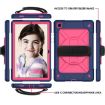 Samsung Galaxy Tab A7 10.4 Case, Navy Blue/Rose Red Silicone + PC Holder - 2