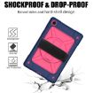 Samsung Galaxy Tab A7 10.4 Case, Navy Blue/Rose Red Silicone + PC Holder - 5
