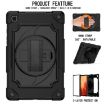 Samsung Galaxy Tab A7 10.4 2020 Shockproof Case with Holder - Black - 2