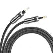 EMK 1.5m Toslink to Mini Toslink Optical Audio Cable OD6.0mm 3.5mm - 3