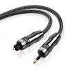 EMK 1.5m Toslink to Mini Toslink Optical Audio Cable OD6.0mm 3.5mm - 4