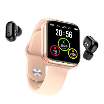 X8 1.69" HD Smart Bracelet with Bluetooth Earphone - Rose Gold - 1