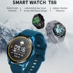T88 1.28" TFT Smart Watch - IP67 Waterproof, Temp/Sleep/Heart Monitor - 4