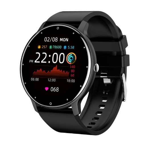ZL02 1.28" Touch Screen Smart Watch, IP67 Waterproof, BP/Sleep/HR Monitor - 1