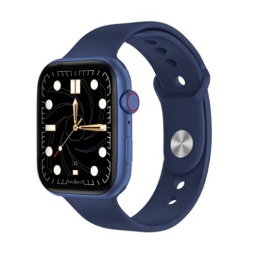 DW35PRO 1.75" IPX7 Waterproof Smart Watch, Bluetooth, Sleep & Heart Rate Monitor, Blue Silicone Strap - 1
