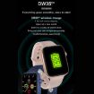 DW35PRO 1.75" IPX7 Waterproof Smart Watch, Bluetooth, Sleep & Heart Rate Monitor, Blue Silicone Strap - 4