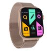 DW35PRO 1.75" IPX7 Waterproof Smart Watch, Steel Strap Rose Gold - 2