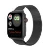 DW35PRO 1.75" IPX7 Waterproof Smart Watch, Steel Strap, Bluetooth, Black - 1