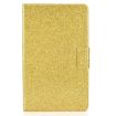 Samsung Galaxy Tab A7 Lite T220 Gold Glitter Flip Leather Case with Holder - 2