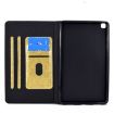 Samsung Galaxy Tab A7 Lite T220 Gold Glitter Flip Leather Case with Holder - 4