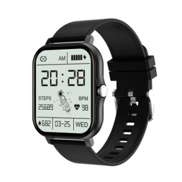 GT20 1.69" TFT Smart Watch, IP67 Waterproof, Music/Bluetooth Call, Black - 1