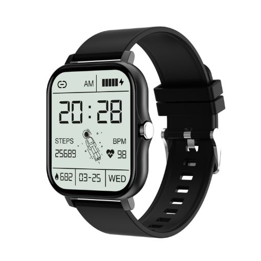GT20 1.69" TFT Smart Watch, IP67 Waterproof, Music/Bluetooth Call, Black - 1