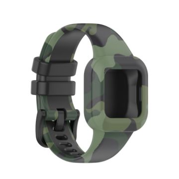 Garmin Vivofit JR3 Camouflage Green Silicone Watch Band Replacement - 1
