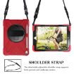 Shockproof Red Silicone + PC Case w/ Holder, Strap & Pen Slot for iPad Pro 10.5 - 4
