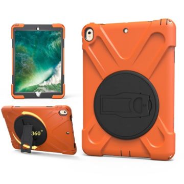 Shockproof Orange Silicone + PC Case with Holder for iPad Pro 10.5 - 1