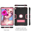 Shockproof Silicone + PC Case with Holder for iPad Pro/Air 10.5" (Black/Rose) - 4