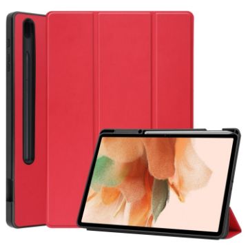 Samsung Galaxy Tab S7 Lite/F7 FE Red TPU Holster with Sleep & Pen Slot - 1