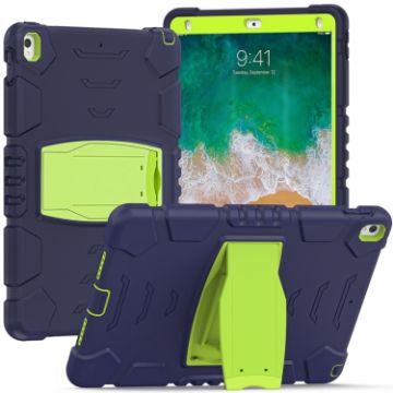 Shockproof Case with Holder for iPad Pro 10.5 (2019/2017) - NavyBlue/Lime - 1