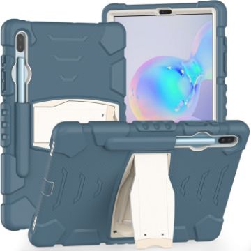 Samsung Galaxy Tab S6 T860 Shockproof Case with Holder - Cornflower Blue - 1