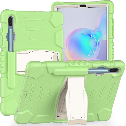 Samsung Galaxy Tab S6 T860 Shockproof Case with Holder - Matcha Green - 1