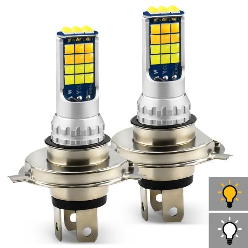 V6 H4 Car LED Fog Light 2PCS 30W 3000LM Double Color IP65 30LEDs SMD-2525 - 1