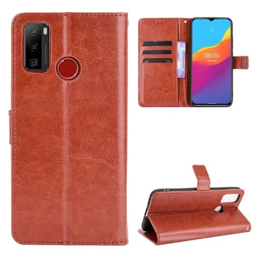 Ulefone Note 10 Leather Case - Flip, Card Slots, Lanyard, Brown - 1