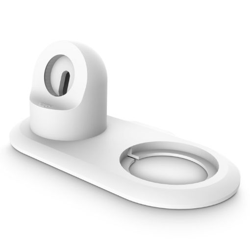 2 In 1 Magsafe Charging Stand for Apple Watch/iPhone - White Holder - 1