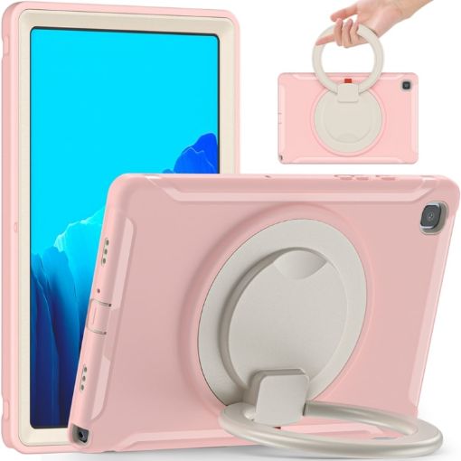 Shockproof Pink Case for Samsung Galaxy Tab A7 10.4 2020 with Handle & Pen Slot - 1