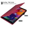 Samsung Galaxy Tab A7 10.4 2020 Red Leather Case with Holder & Slots - 4