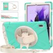 Samsung Galaxy Tab S7 FE/S7+/S9+/S8+ Mint Green Protective Case with Strap - 3